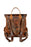 Handcrafted Full-Grain Distressed Genuine Brown Leather Vintage Weekender Carry-On Travel Backpack Racksack 18AXB07BR