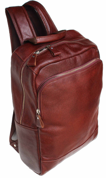 Handcrafted Full-Grain Pebbled Leather Casual Carry-On Travel  Work Backpack Padded for Laptop 18AXB09BG