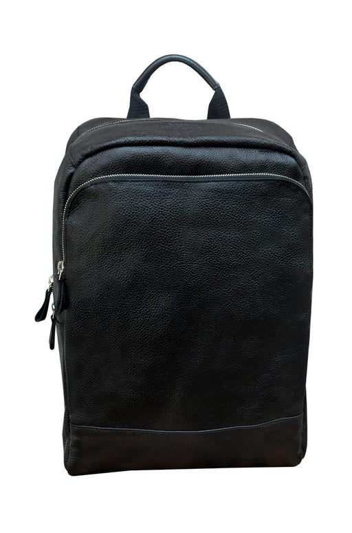 Full-Grain Pebbled Leather Casual Travel  Work Backpack Laptop 18AXB09