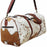 Western Cowhide Tan Leather Travel Weekender Carry-On Duffle Gym Bag 18RTD01