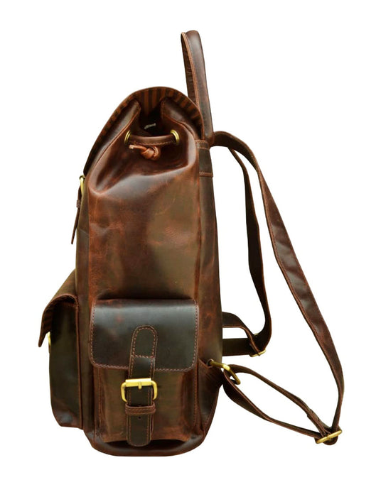 Handcrafted Distressed Leather  Work Travel Backpack 18SKB02