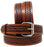 30-60 Unisex 1-1/2" 100% Full Grain Tan Leather Basket Weave Tooled Belt 2609RS03