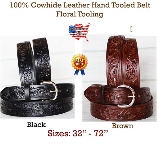 30-60 HEAVY DUTY HANDMADE COW HIDE LEATHER STICHED HOLSTER MENS BELT 2616RS0