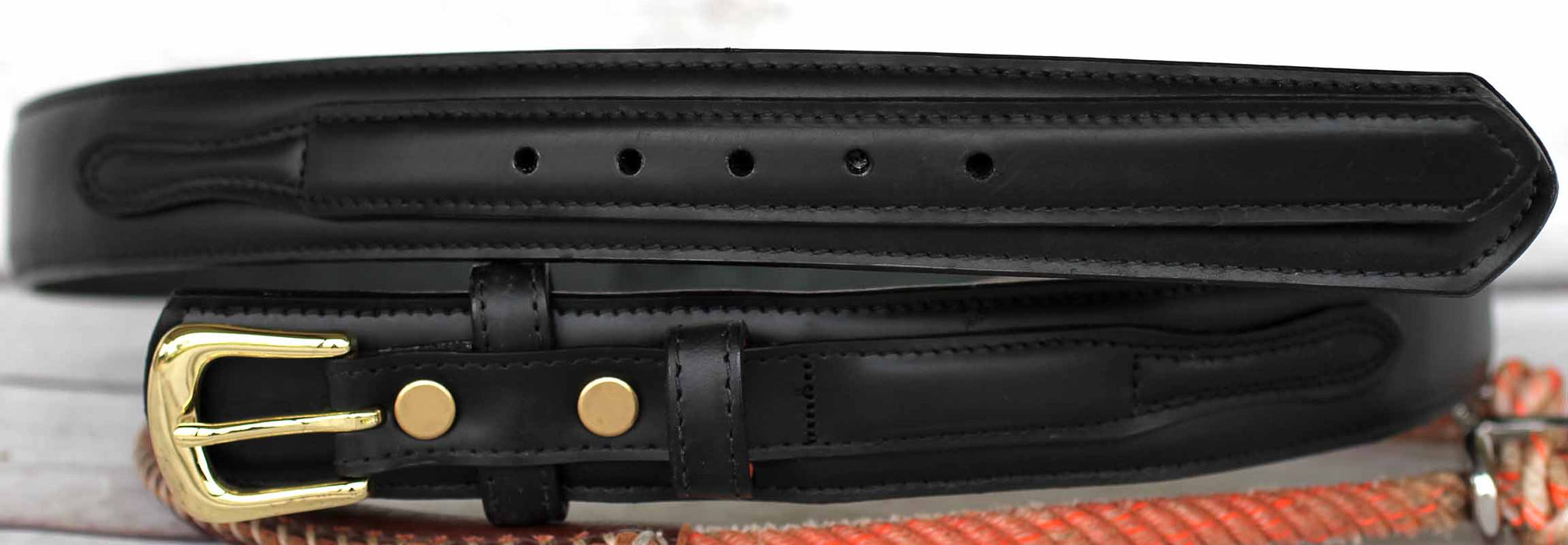 3D USA Mens Dress Western Basic Ranger Leather Belt Black 1-1/2" 262050P