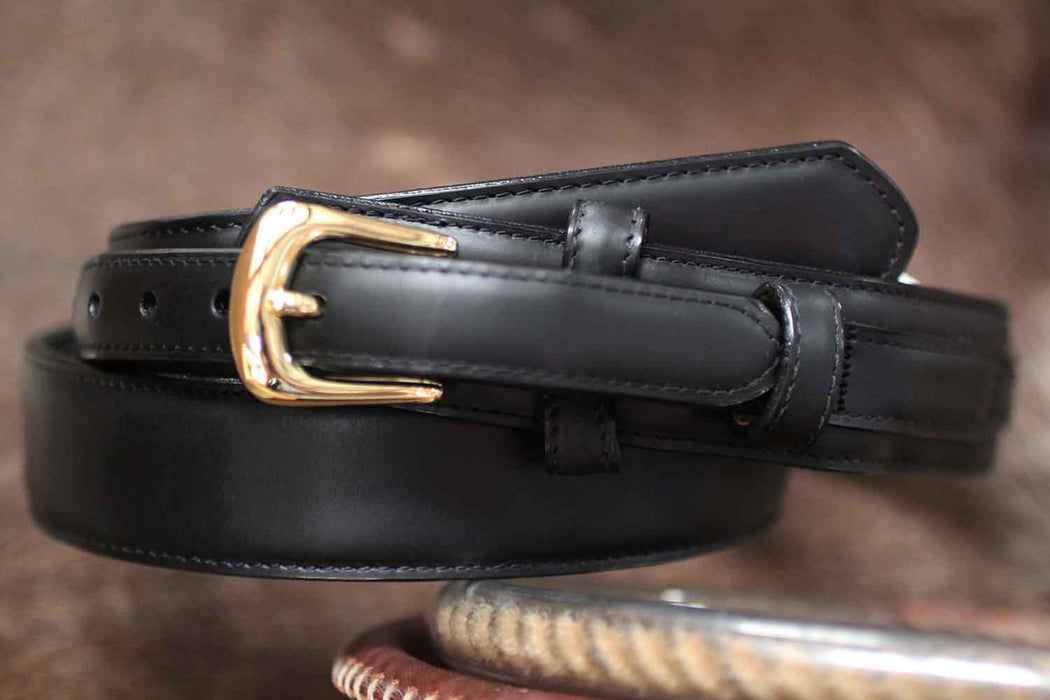 3D USA Mens Dress Western Basic Ranger Leather Belt Black 1-1/2" 262056