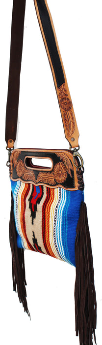 Women's Western Handwoven Wool Rodeo Cowgirl Purse Shoulder Handbag 27FK39