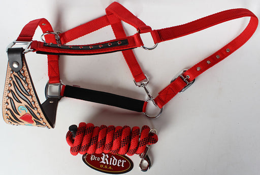 Red Cheetah Cob Size Bronc Halter – Twisted T Tack