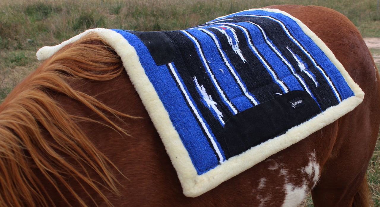 Cotton Acrylic Western Trail Pony Horse SADDLE PAD Blue 26" X 26" 3464BL
