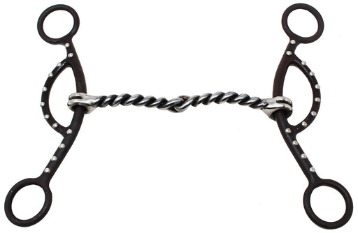 Sweet Iron SS Twisted  Wire 5" Mouth Horse Snaffle Bit 6" cheeks 35150