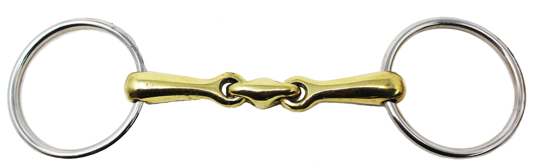 Copper Plus Double-Jointed Loose Ring Snaffle Bit Metallic Link Horse Bit 35193