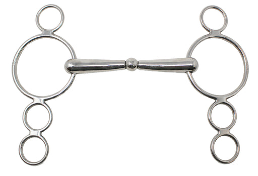 Professional Choice SS 4 Ring Single Joint 5" Mouth Horse Gag Bit Tack 3525