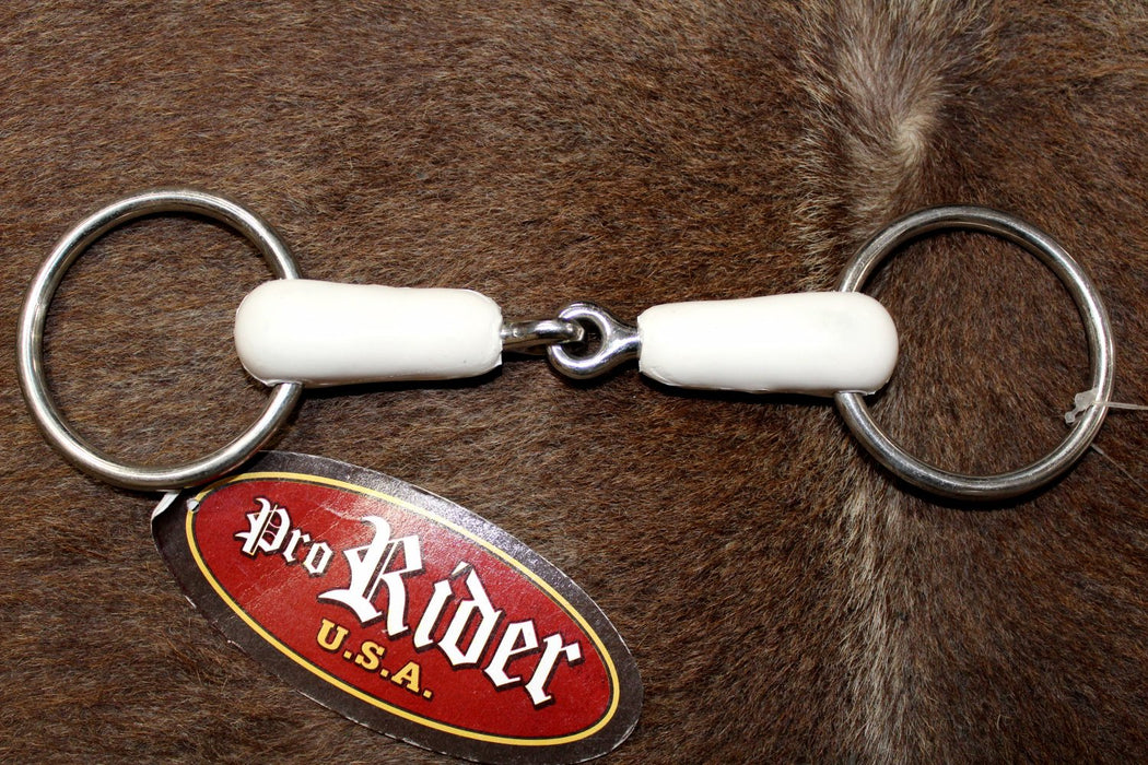 Challenger Loose Ring Soft Rubber Mouth Snaffle Horse Bit 35394