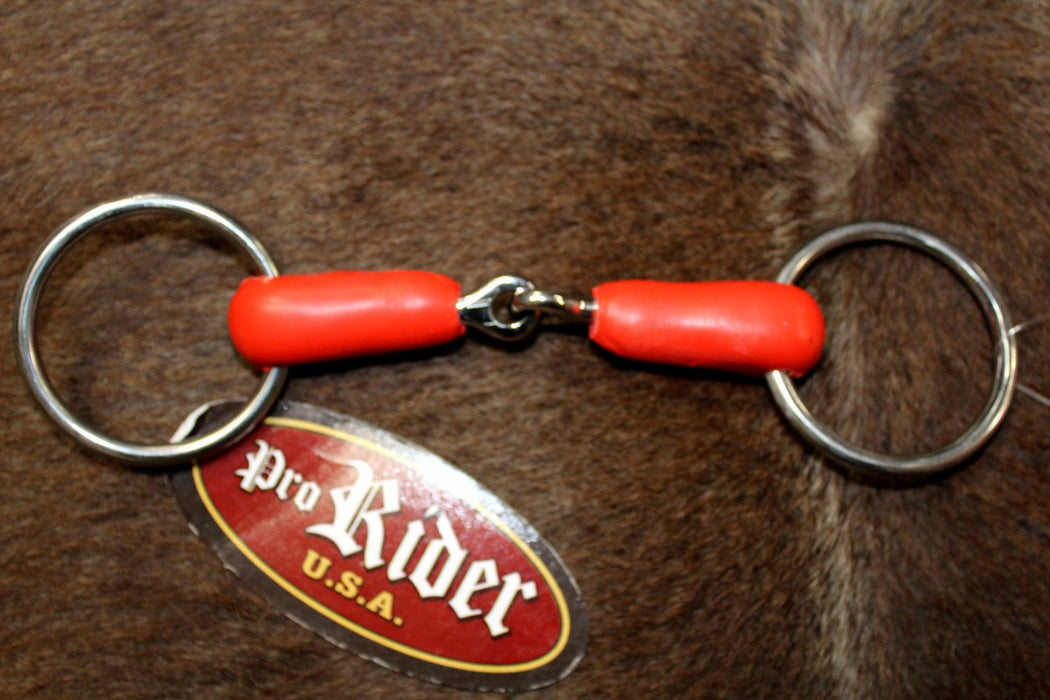 Challenger Loose Ring Soft Rubber Mouth Snaffle Horse Bit 35394