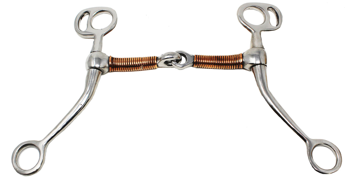 Horse Stainless Steel 5" Copper Wire Wrapped Mouth Tom Thumb Snaffle Bit 6.5" shank 35439