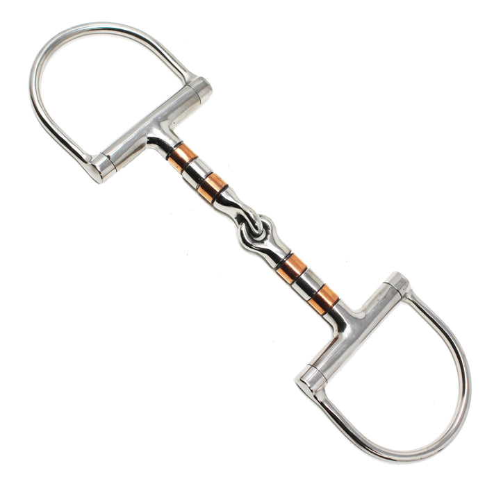 Horse 5" Mouth Snaffle Horse Bit w/ Copper Rollers 35626B