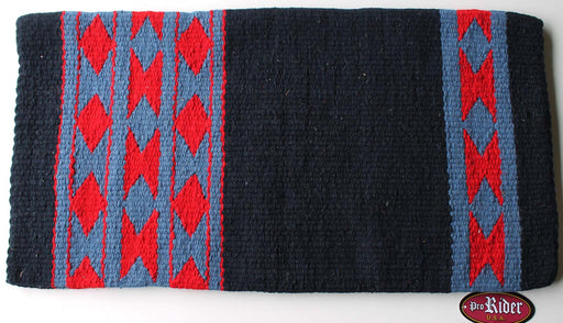 34x36 Horse Wool Western Show Trail SADDLE BLANKET Rodeo Pad Rug Blue Red 36S592