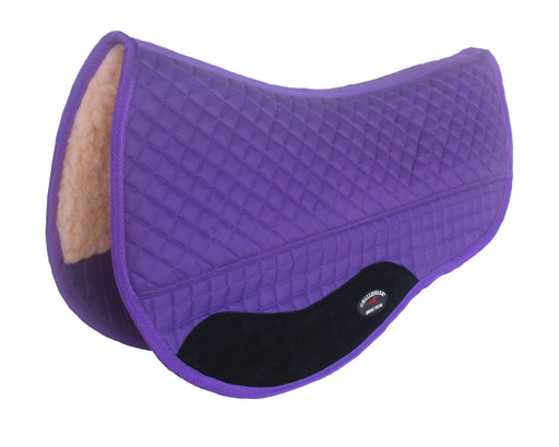 Challenger 28" x 30" Western Quilted Fleece Padded Barrel Saddle Pad Purple 39102
