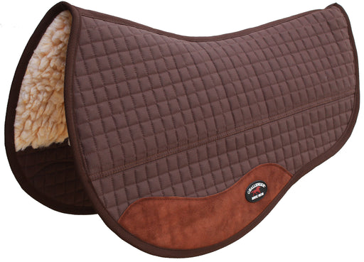 Challenger 28" x 30" Western Quilted Fleece Padded Barrel Saddle Pad Brown 39109