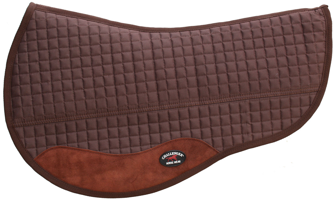 Challenger 28" x 30" Western Quilted Fleece Padded Barrel Saddle Pad Brown 39109