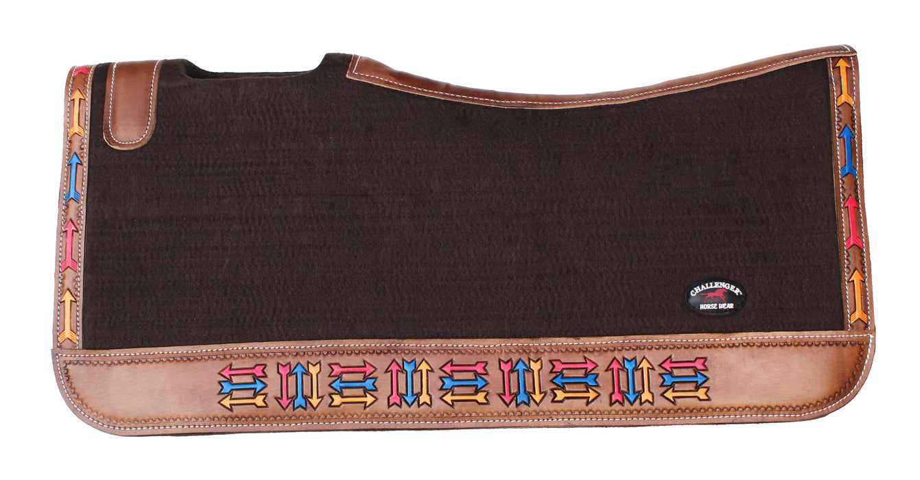 Horse 32" x 30" Western Contoured Wool Felt Therapeutic Saddle Pad 39220