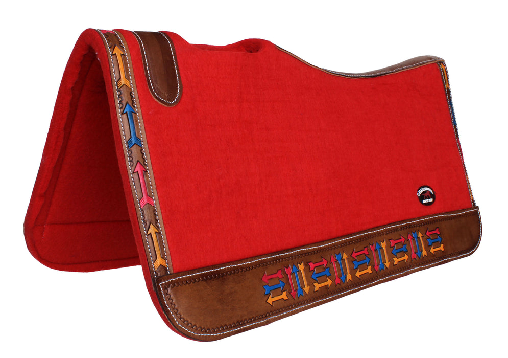 Horse 32" x 30" Western Contoured Wool Felt Therapeutic Saddle Pad 39220