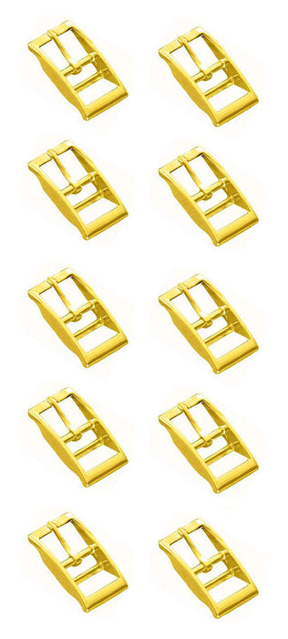 3/4" Double Bar Gold Plated Buckle Belt Handbag Tack Strap (Pack of 10) 40311