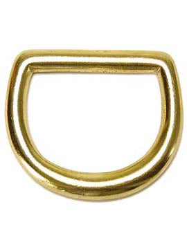 Horse Saddle Tack Hardware 1-3/4" Brass Cast Rigging Dee Ring Leashes 40318