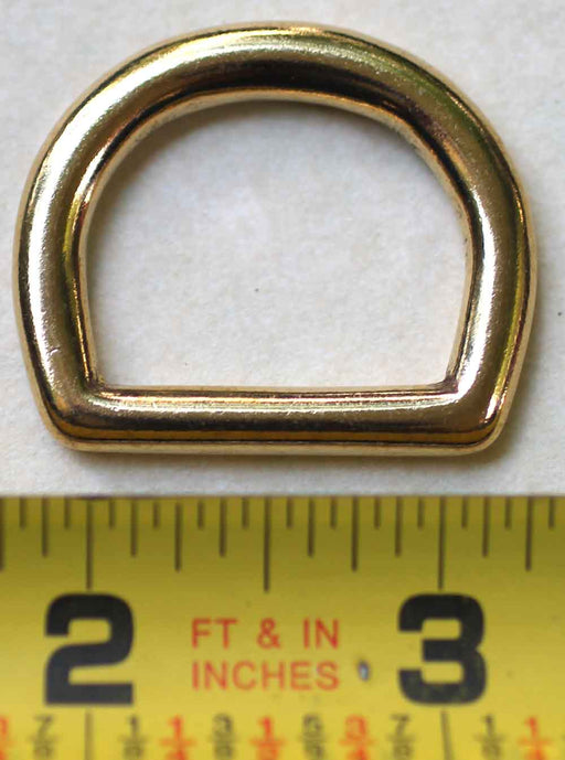 1" Cast Rigging Dee Ring Solid Brass Leather Tack Collar Leash Repair 40335
