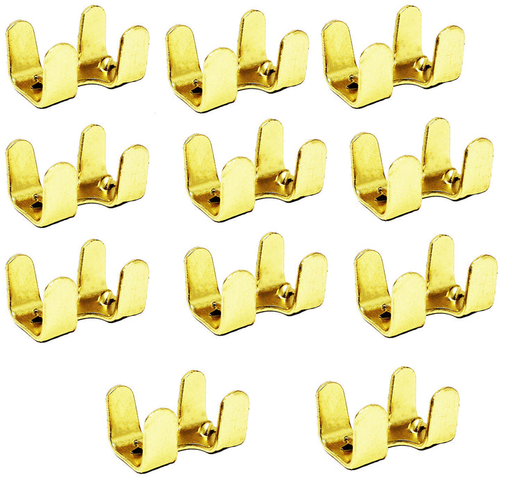 1-13/16" Hardware Lot of 10 Heavy Duty Brass Plated Rope Clamps 40379