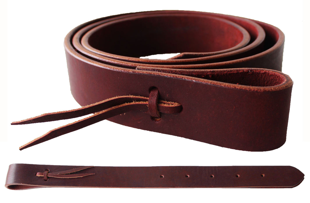 Amish USA Horse Western Saddle Latigo Off Billet Tie Strap Set Pair Burgundy 404RT03