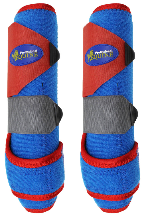 Professional Equine Medium Sports Medicine FRONT Splint Boots Blue 4115A