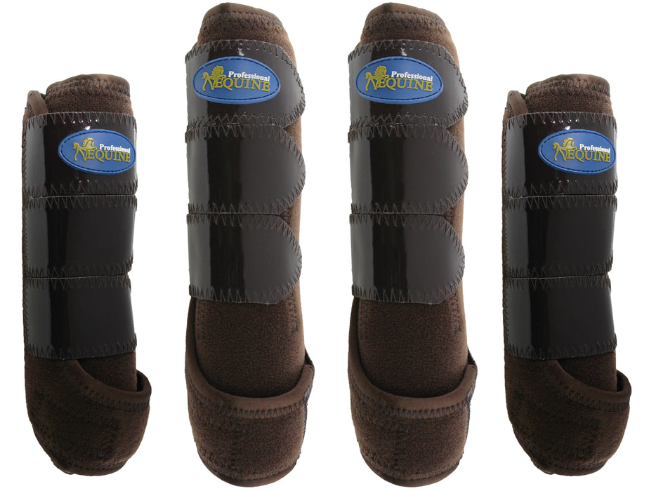 Horse  Medium 4-Pack Professional Equine Sports Medicine Splint Boots 4143C