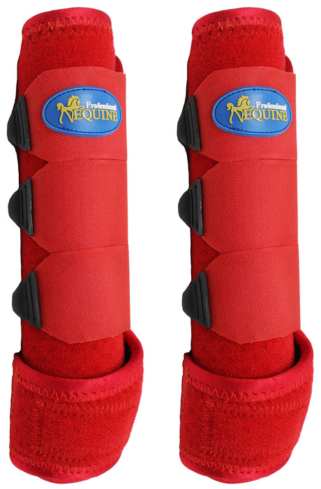 Professional Equine Medium Sports Medicine FRONT Splint Boots Red 41RDA