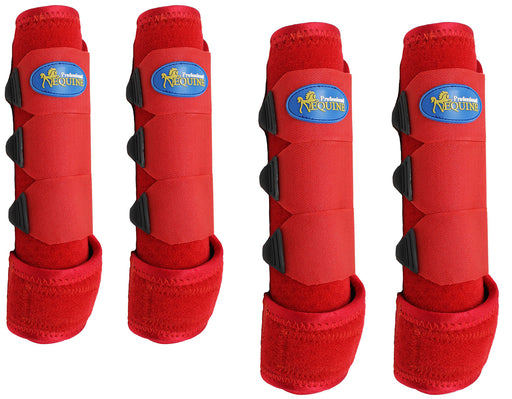 Professional Equine Medium 4-Pack Sports Medicine Splint Boots Red 41RDC