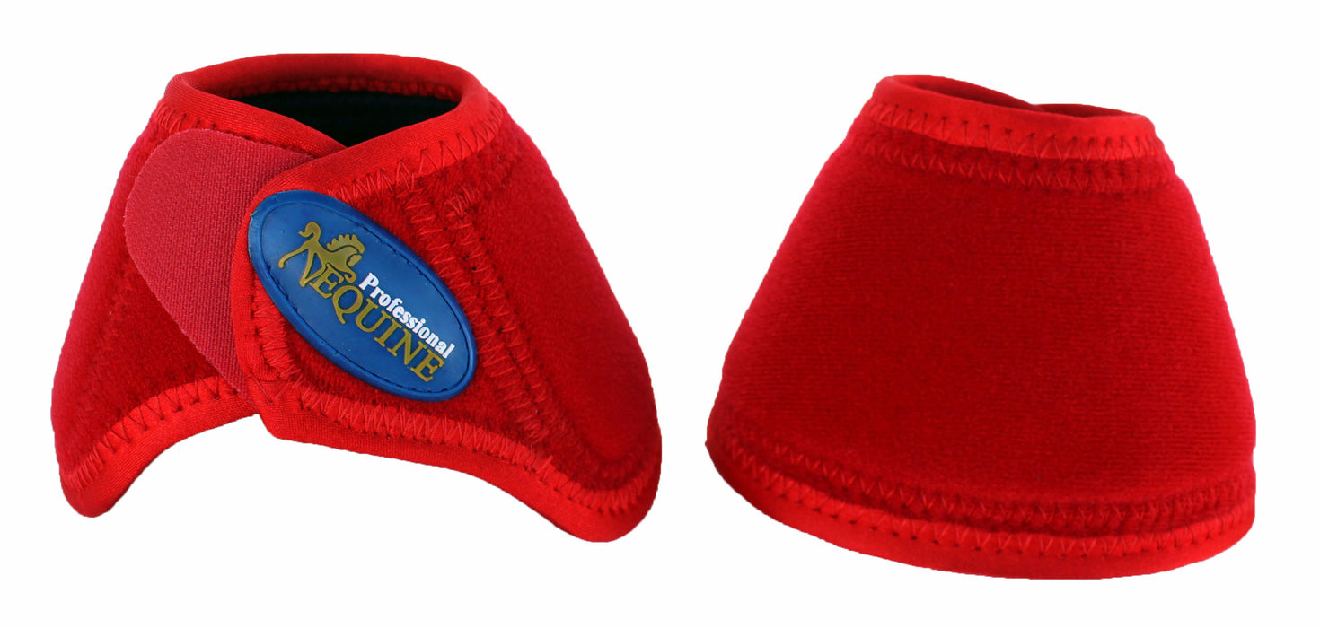 Professional Equine No Turn Quick Wrap Neoprene Horse Bell Boots Red 41RDE