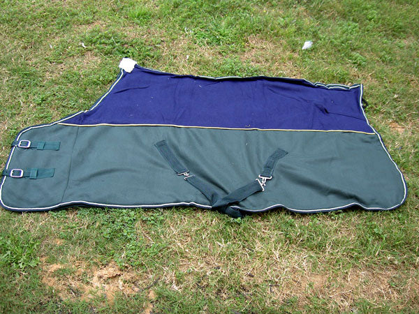 68" Horse Sheet Polar FLEECE COOLER Blanket Green 4305