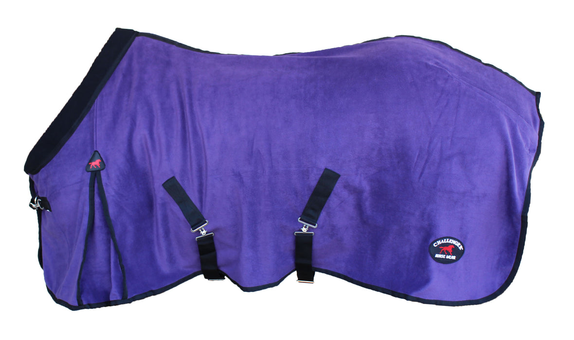 Horse Soft Fleece Cooler Contoured Exercise Blanket Liner Sheet Purple 43F12