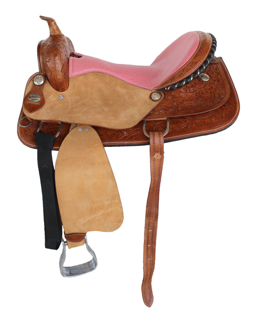 Horse Western Barrel Show Pleasure LEATHER SADDLE Bridle  50223PK