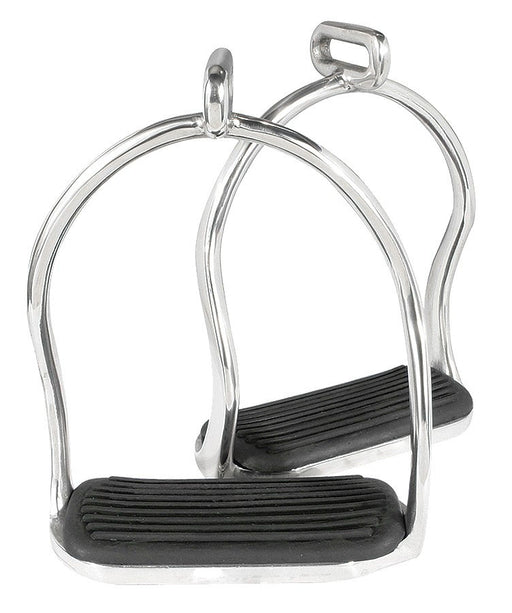 Horse Saddle English 4-3/4" Wide SS Lightweight Bent Leg Safety Stirrup 51165