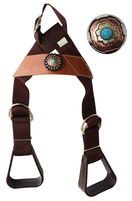 Horse Saddle Western Kids Child Youth Pony Buddy Stirrups w/ Concho 5138CO552