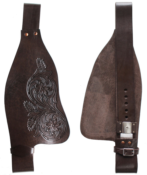 Horse Western Adult Tooled Leather Replacement Saddle Fender Pair 5224