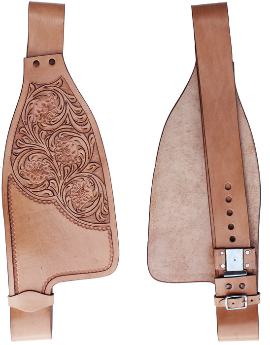 Horse Western Adult Tooled Leather Replacement Saddle Fenders 5230