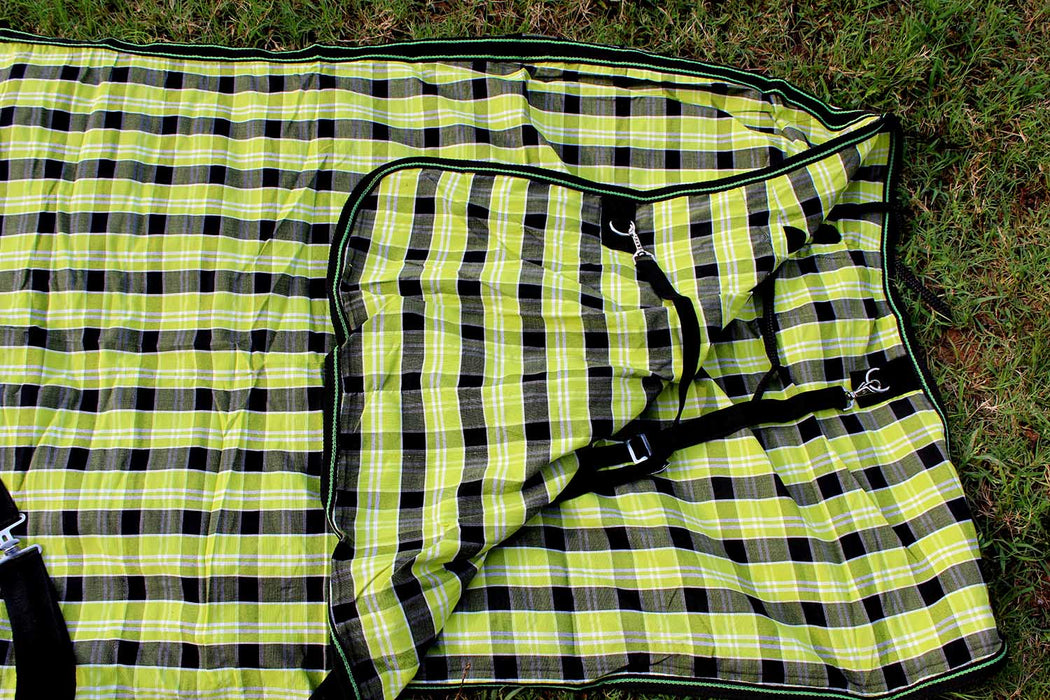 Horse Cotton Sheet Blanket Rug Summer Spring Green 5338