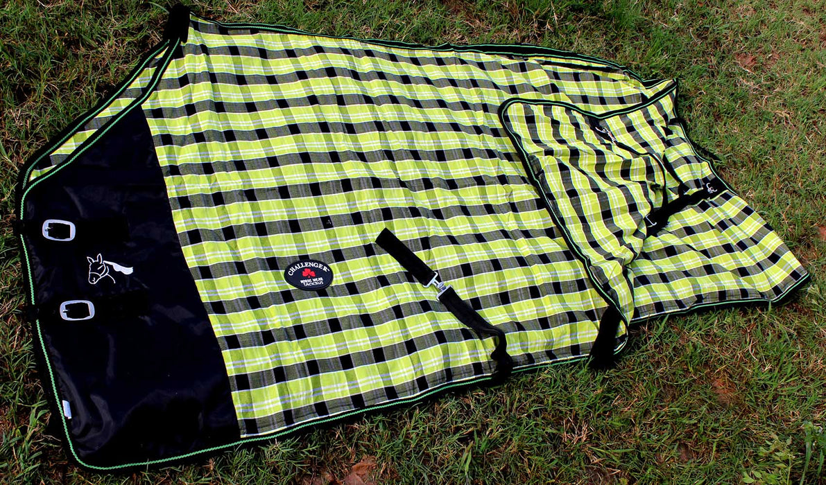 Horse Cotton Sheet Blanket Rug Summer Spring Green 5338