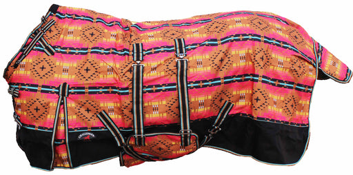 1200D Turnout Heavy-Weight Bellyband Rain Horse Winter Blanket Aztec 5B108