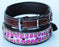 Bling Rhinestone Dog Puppy Collar Crystal Western Cow Leather  6018