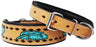 Tooled Feather Padded Leather Dog Puppy Collar 60196