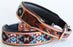 Amish Made 100% Cow Leather Hand Tooled Puppy Dog Collar Adjustable Padded 6064