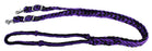 Roping Knotted Horse Tack Western Barrel Reins Nylon Braided Purple Black 60707