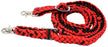 Roping Knotted Horse Tack Western Barrel Reins Nylon Braided Red Black 60716